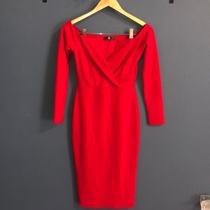Women's red dress